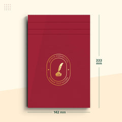 Flip Note A5 Notepad – Velvet Finish Cover, 80 Sheets Premium Smooth Paper (Burgundy) Pack Of 2