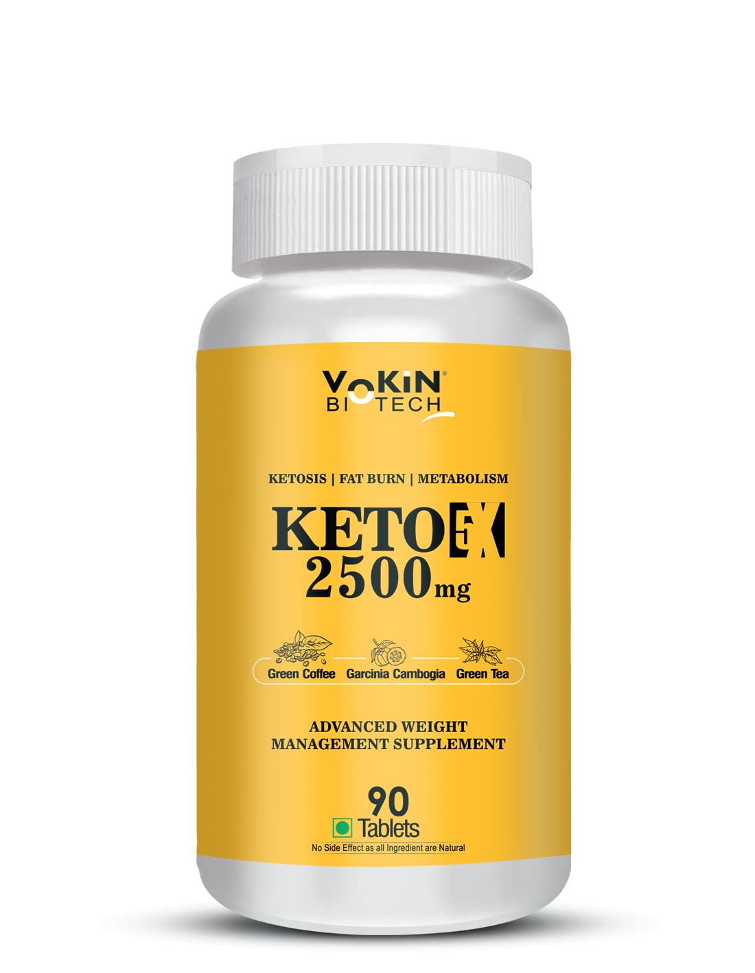 Vokin Biotech Keto 5x With Garcinia Cambogia Natural Weight Loss Supplement For Men & Women | 90 Tablets 150gm 0.3lbs