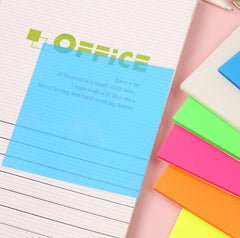 Transparent Sticky Notes 50 Sheets Note Paper Daily Check List School Stationery | Pack Of 3, Blue
