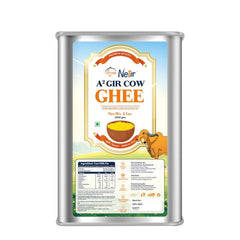 100% Natural A2 Gir Cow Ghee By Netar | Rich In Vitamins A, E Healthy Desi Ghee For Frying & Dishes | (2 Litr) 67.6 Ounce | Tin Container