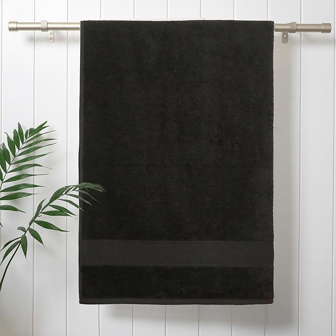 Lrsdaa 100% Cotton Soft Bath Towel 500 Gsm | Men & Women Bath Towel (Black)