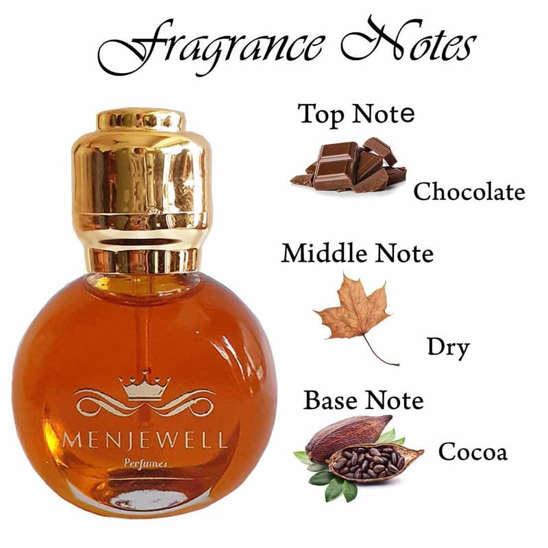 Menjewell Chocolate Attar Perfume 15ml 0.5 Fl.oz. Unisex Luxury Fragrance | Long Lasting | Non Alcoholic