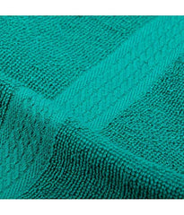 North Field Bath Towel 1000 Gsm | Extra Soft & Absorbent, Durable Bath Towel (White & Green) - Set Of 2