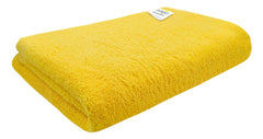 Softspun Microfiber High Loop Hair & Face Care Bath Towel 450 Gsm | Ultra Absorbent Super Soft & Comfortable Quick Drying Extra Large Towel (Yellow)