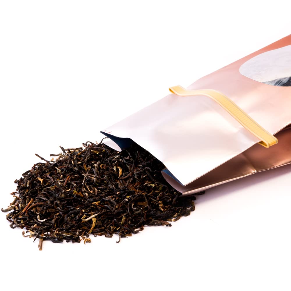 Makaibari Tea Treasures Summer Solstice Muscatel Darjeeling Black Tea - 100gm, 3.5 Ounce | Second Flush Whole Leaf Black Tea - USDA Certified Premium Black Tea | Low Caffeine