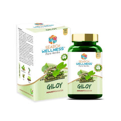 Search Wellness Ayurvedic Giloy Guduchi, Herbal Giloy Ghanvati For Blood Purification, Detoxifies The Body, Enhances Strength & Stamina, Immunity Booster | 60 Capsules 100gm 0.2lbs Each Pack Of 3