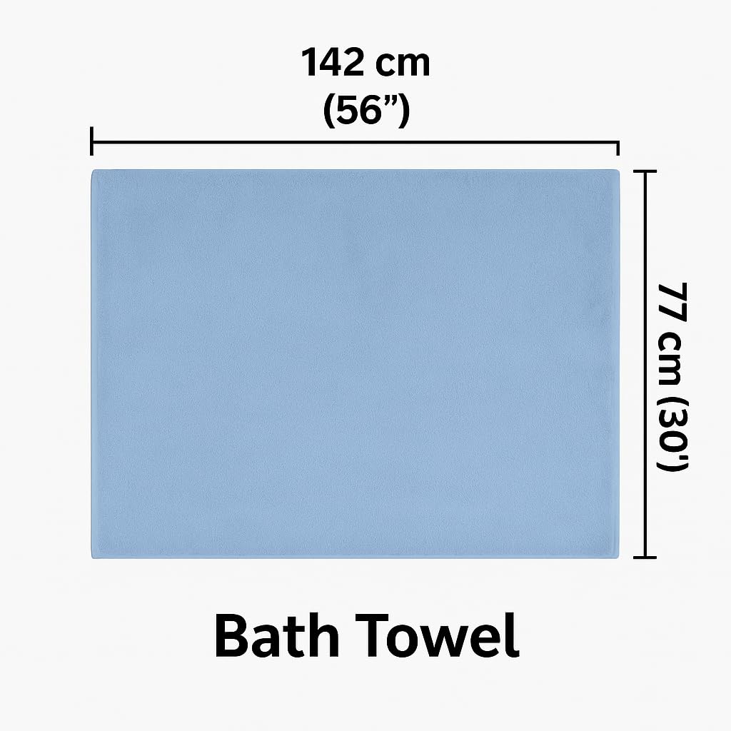 Nive Home Linens Microfiber Bath Towel 800 Gsm | Self Design, Ultra Soft, Super Absorbent, Quick Dry (Gray & Teal)- Pack Of 2
