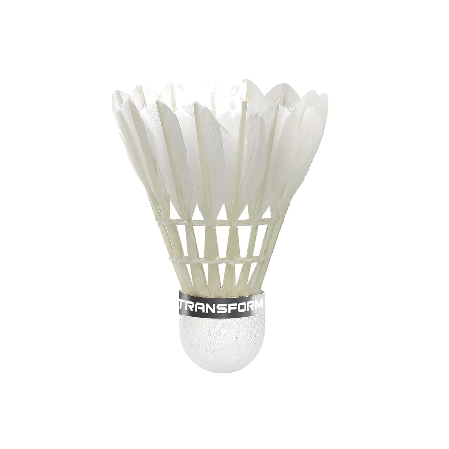 Transfrom VT - One Badminton Feather Shuttlecock , Speed 78 | White , Pack Of 12 , Playing Level - Professional