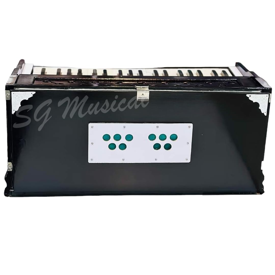 Light Weight Harmonium - 7 Stopper, Double Fold Bellow, 39 Keys, Two Reeds (Bass-Male), 3 1/4 Octave | Handmade Instrument