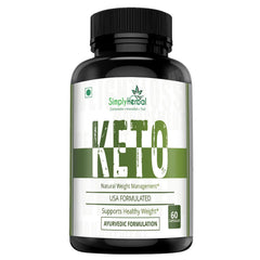 Simply Herbal Keto Weight Management Supplement 800mg With Green Tea, Coffee, Garcinia Cambogia Extract Support Metabolism, Appetite Suppression | 60 Capsules 100gm 0.2lbs
