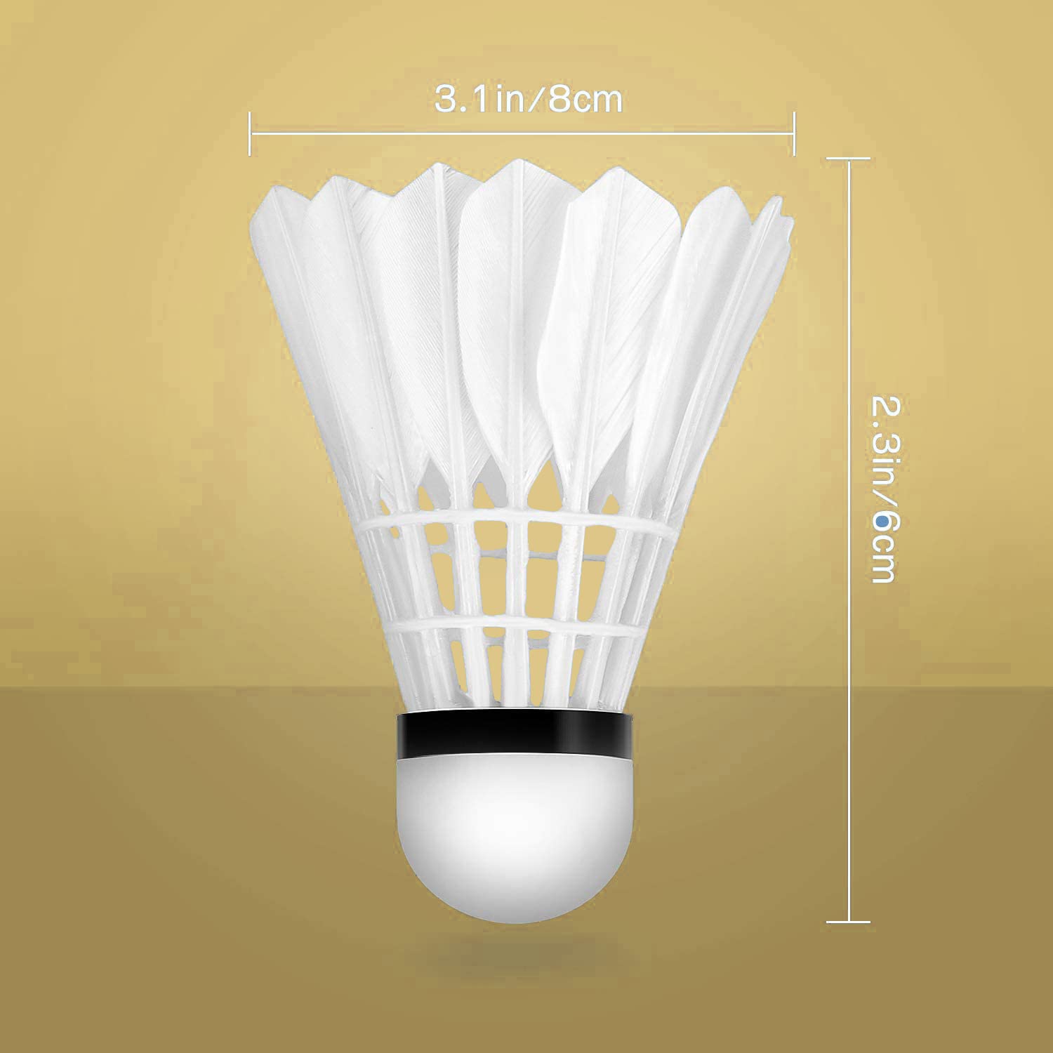 Timing king Badminton Feather Shuttlecock Gold Series For Practice & Tournaments | White , Pack Of 10