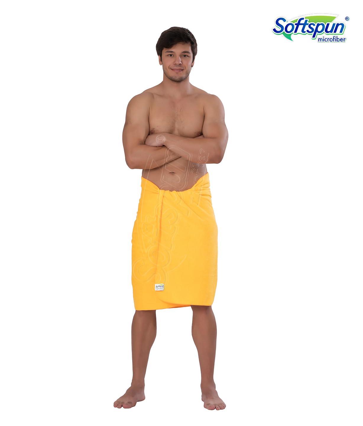 Softspun Microfiber Bath & Hair, Care Towel 360 Gsm | Super Soft & Comfortable, Quick Drying, Ultra Absorbent In Large Size (Orange)