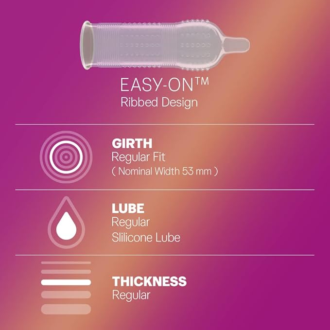 Durex Condoms, Extra Ribbed- 10s (Pack of 3)