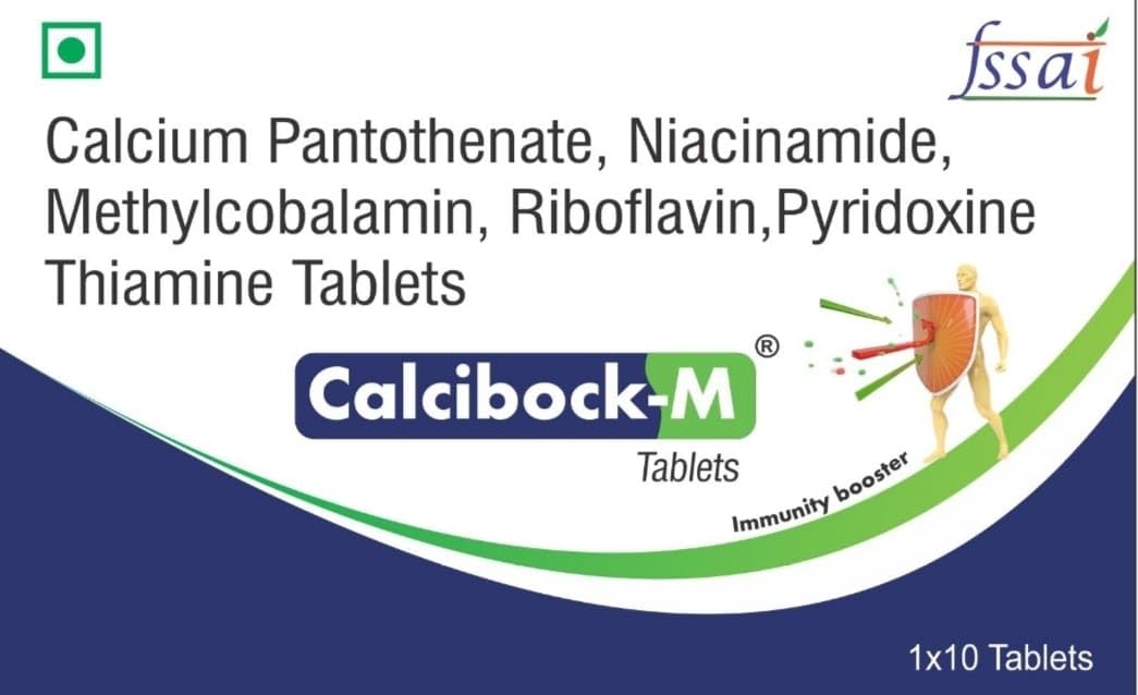 Calcibock - M Calcium Supplement , Immunity Booster Tablets | 10 Tablets , 50gm 0.1 Lbs