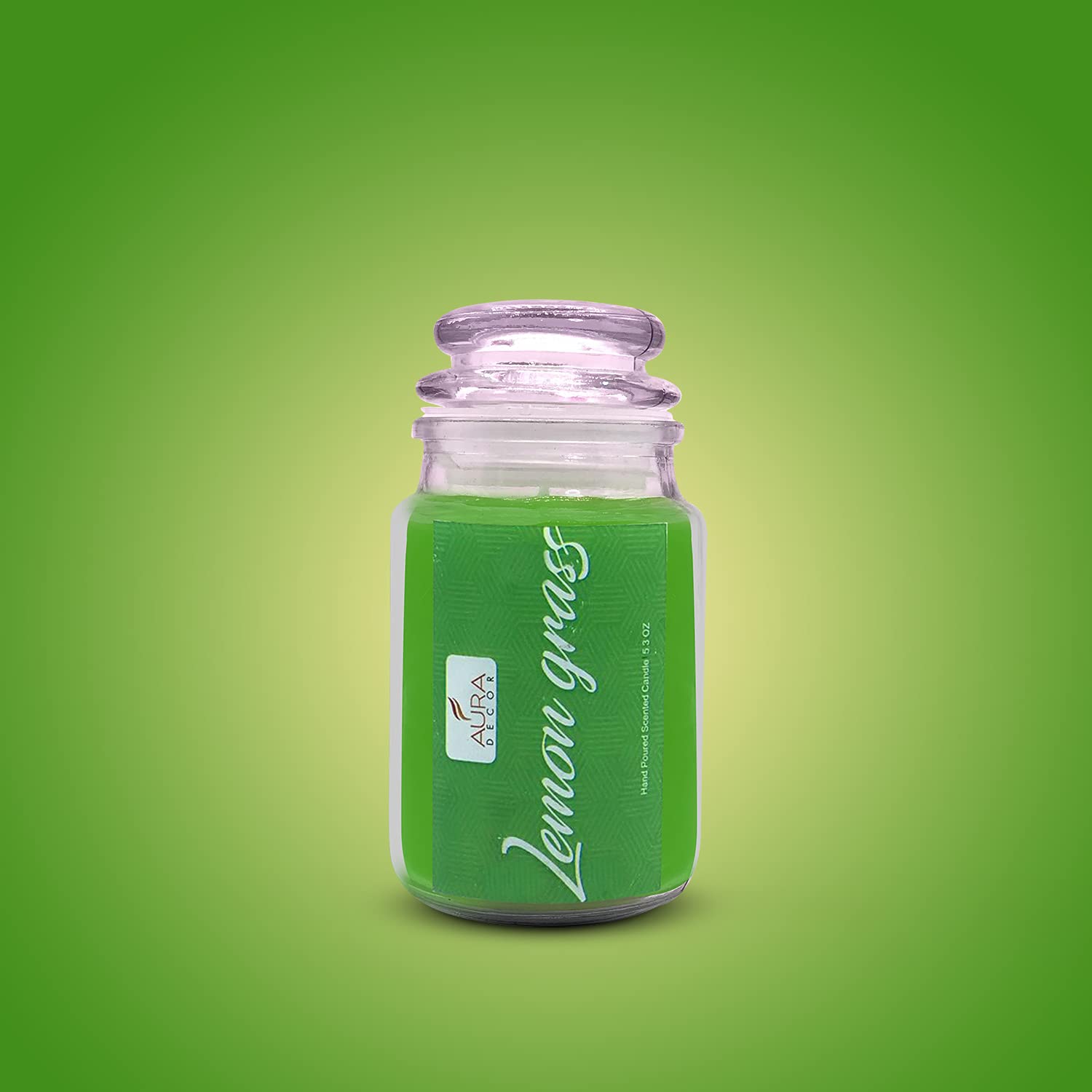 LEMON GRASS FRAGRANCE LID JAR CANDLE | SMOKELESS SPA AROMA CANDLE BEST FOR GIFT