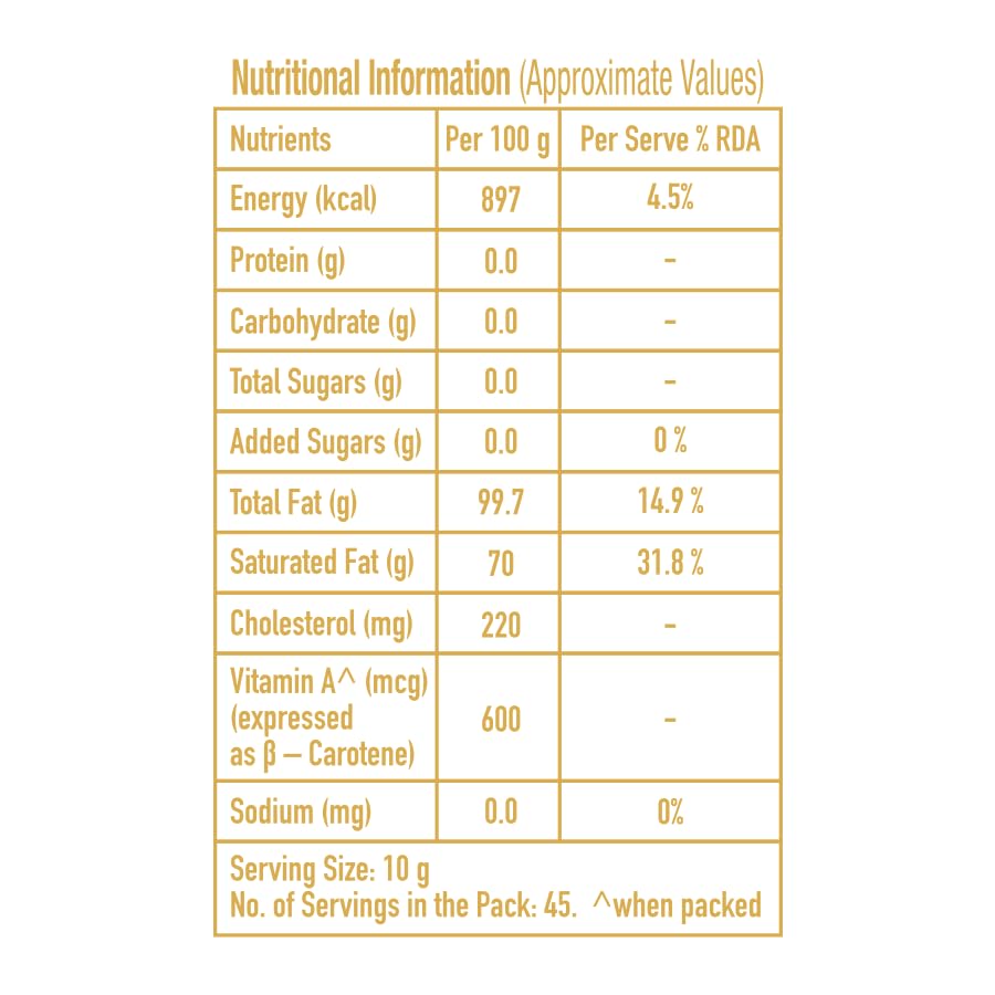 100% Pure Gir Cow Ghee By Mother Dairy | Good Source Of Energy Healthy & Nutrients Desi Cow Ghee Perfect For Muscles | (500ml) 16.9 Ounce | Jar Pack