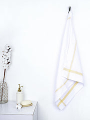 Thirsty Towel By Doctor Towels 300 Gsm | Double Cloth Cotton Bath Towel Quick Dry, Super Soft, High Absorbent | Yellow (Pack Of 1)