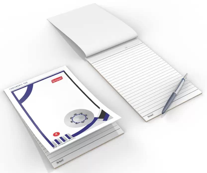 Premium Conference Pad Set - Unruled Writing Notepads (13.5 Cm X 21.14 Cm) Pack Of 30 Pads