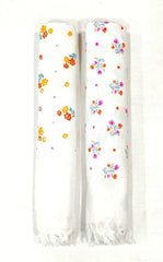 Bombay Dyeing Rimzim 100% Cotton Printed Soft & Slick Quick Drying Bath Towels 500 Gsm (Orange & Green) - 2 Pcs