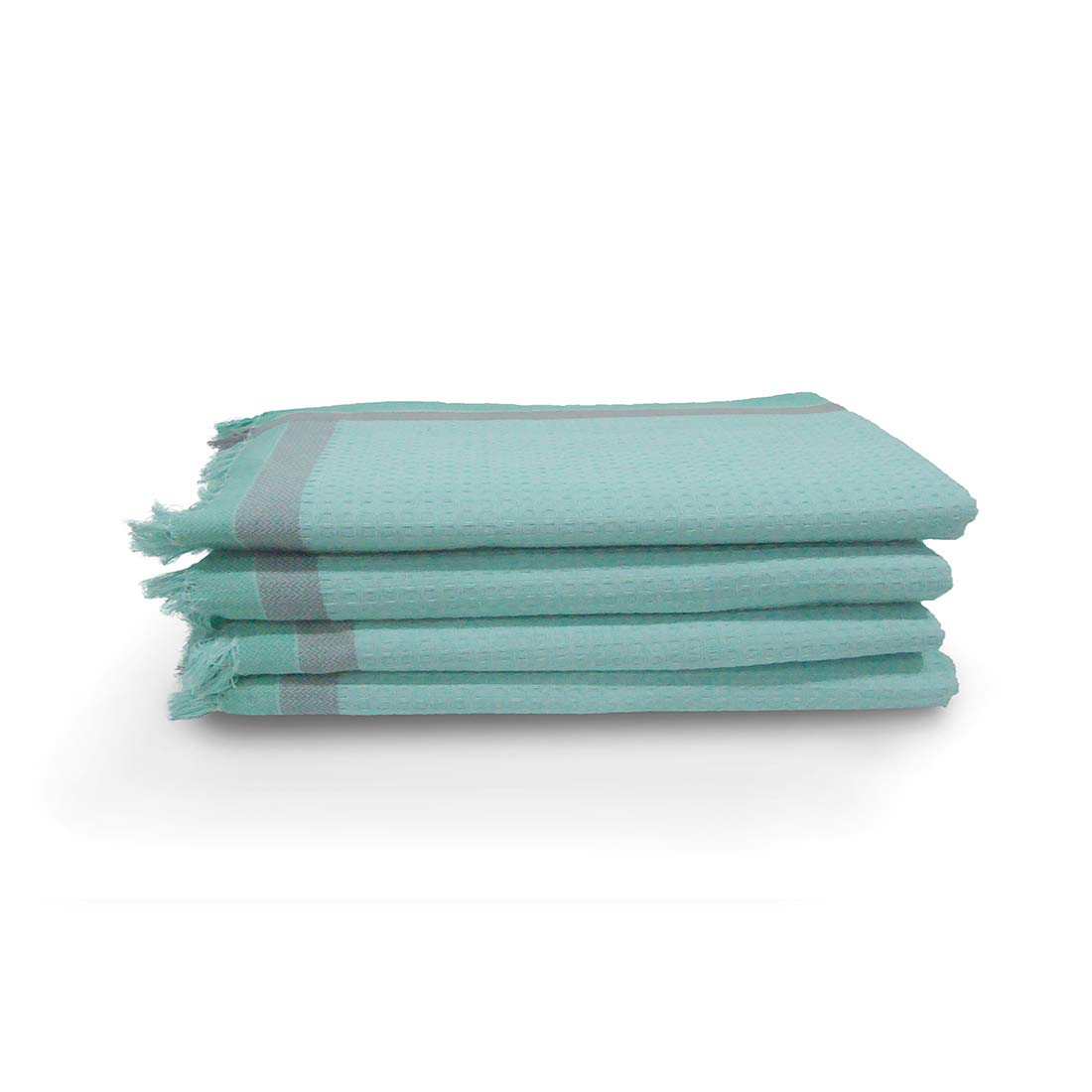 Athom Trendz Living Light Weight Cotton Premium Waffle Border Bath Towel | Pack Of 4