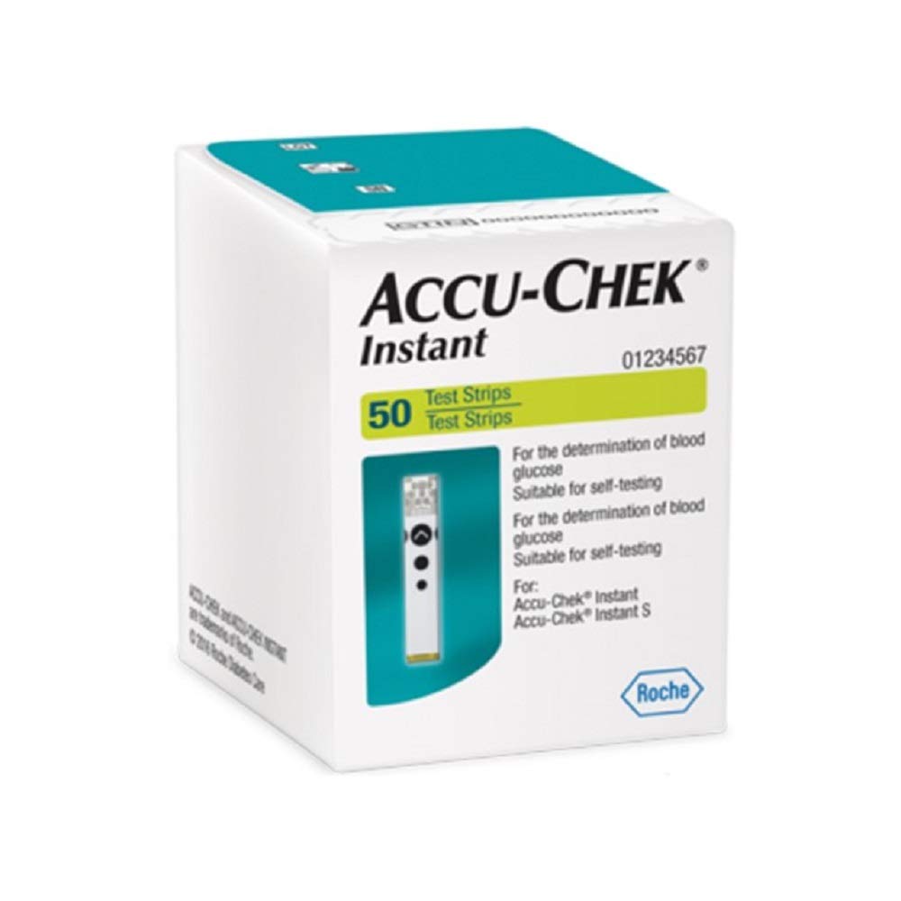 Accu-Chek Instant Test Strips - 50 Strips, Multicolor | Blood Glucose Testing Strips