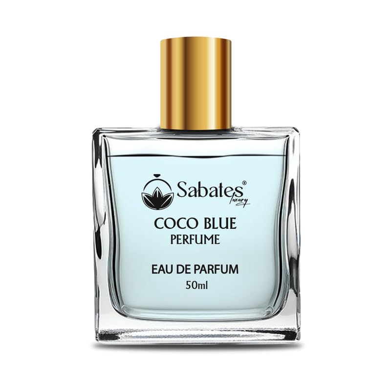 Sabates Coco Blue Eau De Parfum 50ml 1.6 Fl.oz. | Long Lasting Date Night Fragrance For Men