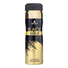 Oscar Gold Black Long Lasting, Premium And Skin Friendly Deodorant Spray Perfume For Unisex, 200Ml 0.6 Fl.oz.