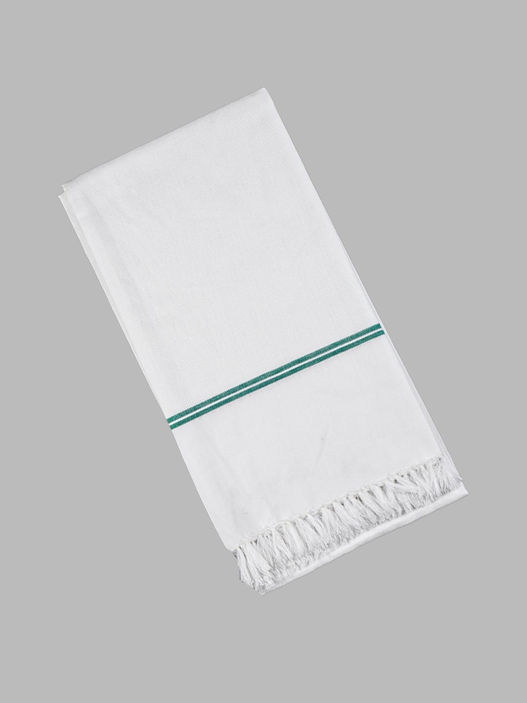 Ramraj 100% Cotton Soft Feel With Small Border Bath Towel 1200 Gsm (White)- Pack Of 4