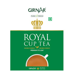 Girnar Pure & Fresh Royal Cup Assam Black Tea - 500gm Pouch, 17.6 Ounce | Premium Assam CTC Leaf - Caffeine Free, Refreshingly Complex Flavour
