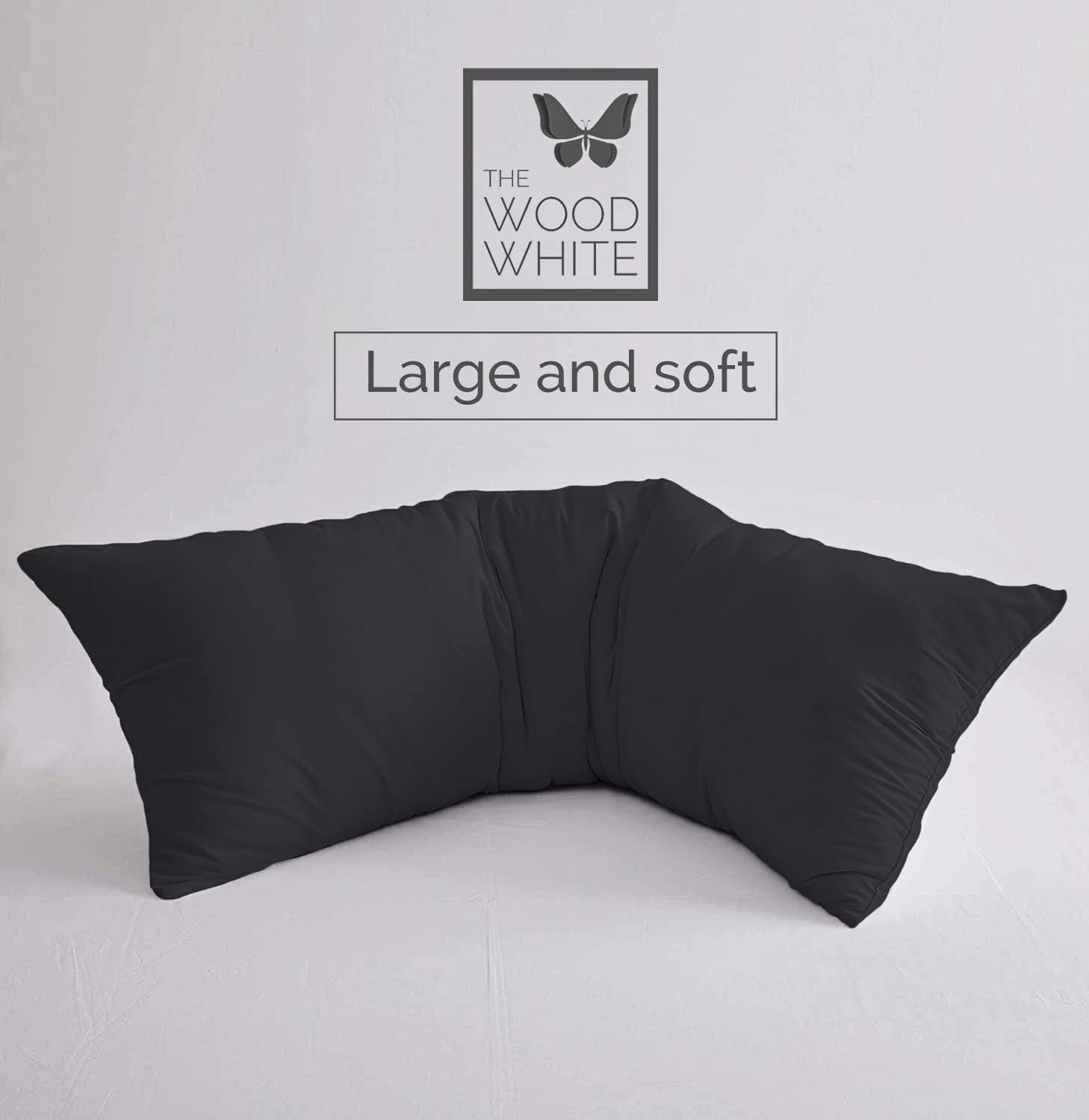 Soft Microfiber Hug Pillow For Sleeping, Full Body Cuddle Pillow, Dark Grey - 18 X 54 Inch | Long Pillow For Bed, Pregnancy Pillow For Sleeping, Large Pillow, Neck Support, Multipurpose Use