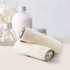 Spread Spain Microfiber Hand Towel 360 Gsm | Hand Towel For Gym & Workout Towels | Super Soft & Highly Absorbent | Set of 2 (Ivory)