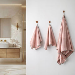 Spread Spain Microfiber 1 Bath + 2 Hand Towel 360 Gsm | Extra Soft Plush High Absorbent Bath Towel For Men & Women (Rose)
