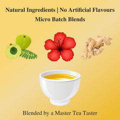 San-Cha Happy Hair Ginger Ale Herbal Tea - 25 Biodegradable Herbal Tea Bags | Super Hair Food, Hibiscus Leaves For Hair Growth - Zero Caffeine