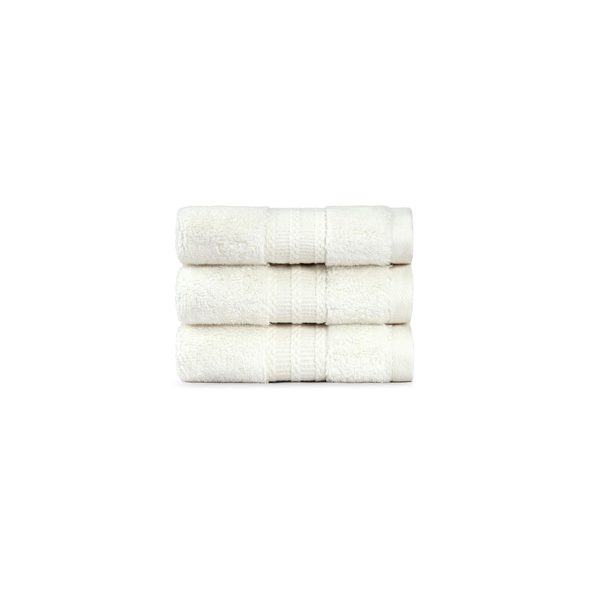 Mytrident Face Towels 600 Gsm | Nectar Soft Collection Wash Towel For Men & Women Face Towels - Cashmere Ivory (3 Pcs)