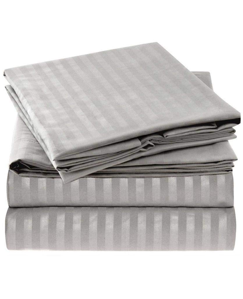 Cotton Bedsheet For Double Bed Queen Size - 90 X 100 Inches, Silver Grey With 2 Pillow Covers | 350 Thread Count | Premium Comfort Bedsheets For Home, Hotels & Guest House