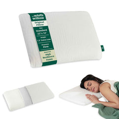Orthopedic Cervical Pillow, Thin Pillow For Sleeping, White, Standard Size - 1.5 Inch | Ultra Slim Engineered Latex, Super Soft Pillow, For Neck & Shoulder, Head Pain, Washable Cover