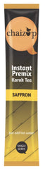 Chaizup Premium 1 Min Instant Saffron Tea Premix - Pack Of 3 X 140gm, 4.9 Ounce Each, 30 Sachets | Instant Kesar Chai Powder - Just Add Hot Water | Low Caffeine