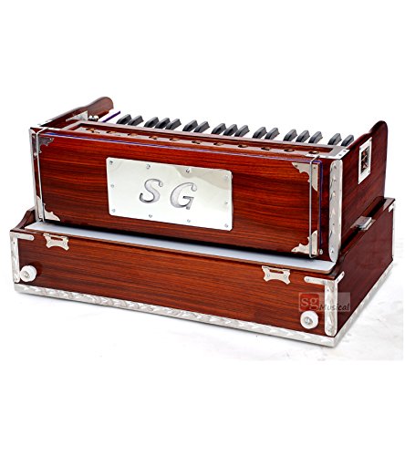 Musical Instrument Harmonium - Total 42 Keys, 3 1/2 Octaves, Two Reeds (Base+ Male), Instant Response Keyboard - No Lag Time
