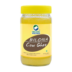 Premium Desi Bilona Cow Ghee By Organic Wellness | Natural & Healthy Gir Cow Cultured Desi Ghee Perfect For Cooking | (400ml) 13.5 Ounce | Jar Pack