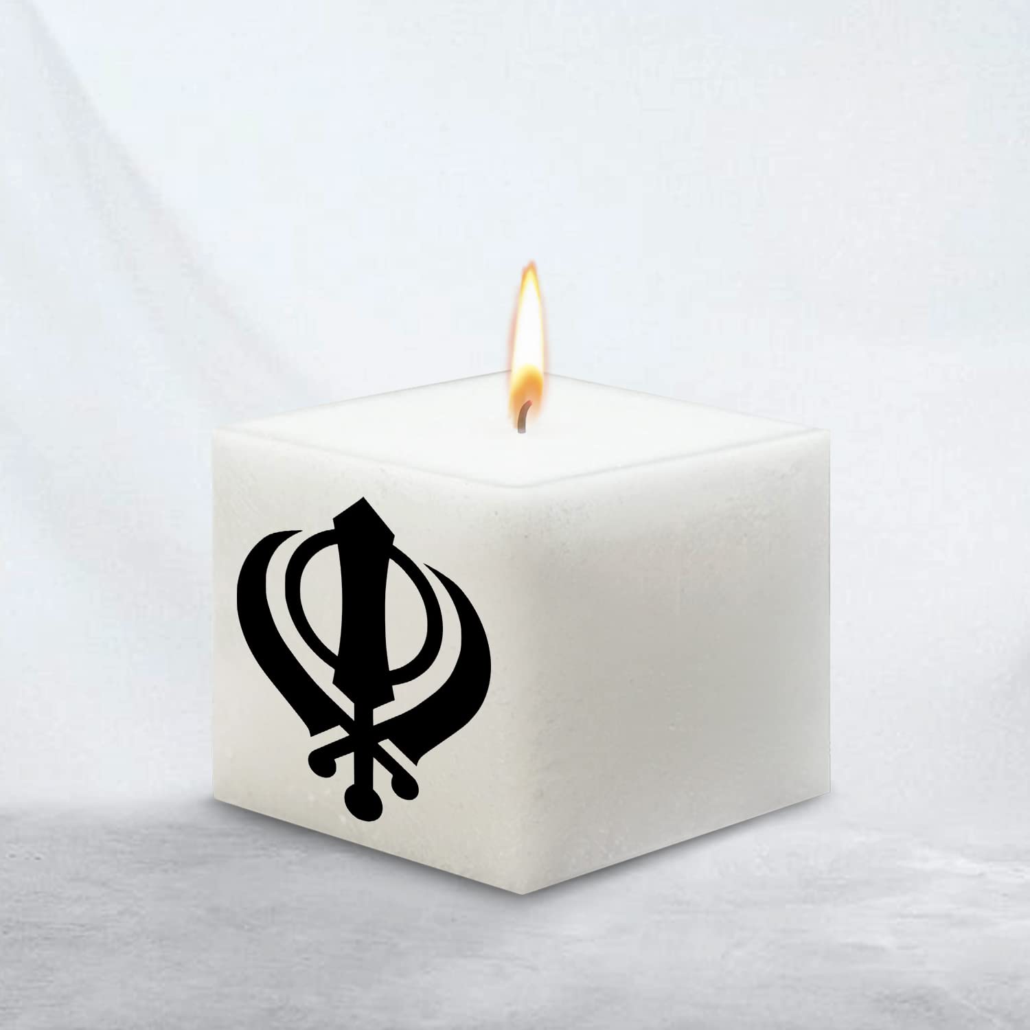 3 INCH SQUARE CANDLE UNSCENTED PILLAR KHALSA CANDLE | BURNING TIME 35 HOURS