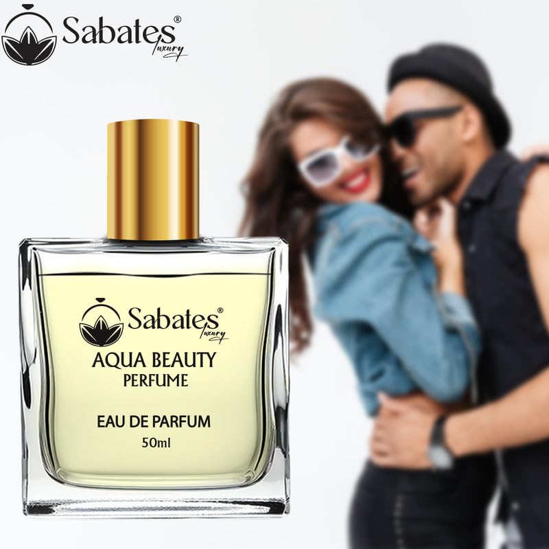 Sabates Aqua Beauty Eau De Parfum 50ml 1.6 Fl.oz. | Long Lasting Oriental Fragrance For Men & Women