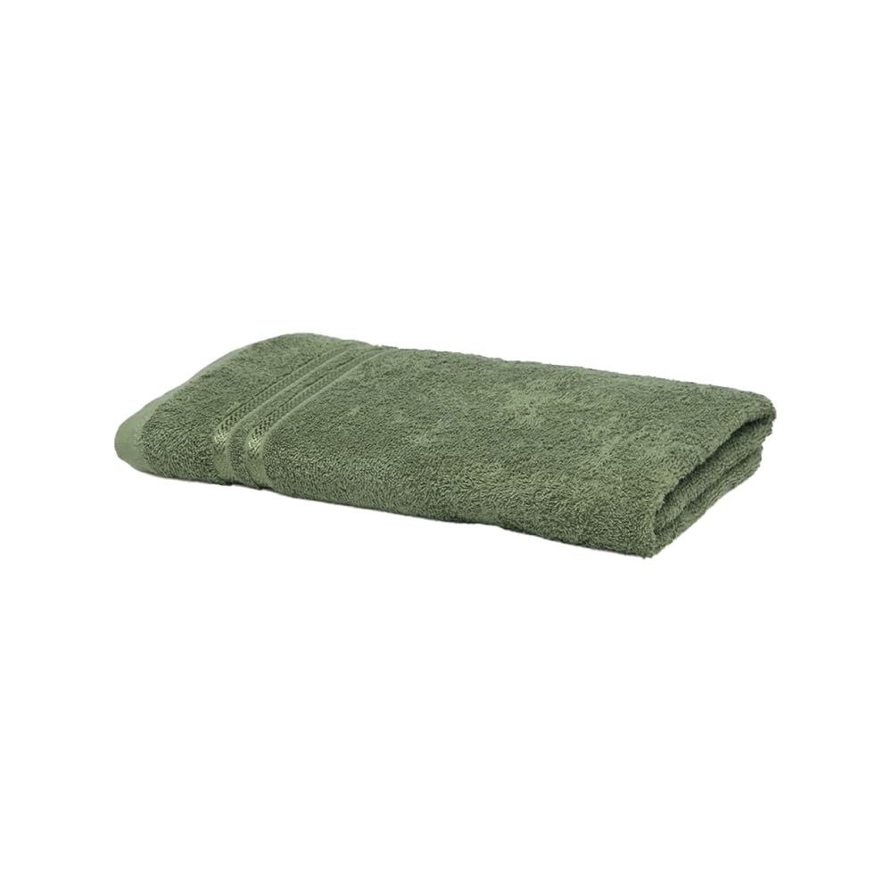Welspun 100% Cotton Quick Dry Bath Towel 400 Gsm | High Absorbency Super Soft, Fast Drying Bath Towels (Green)