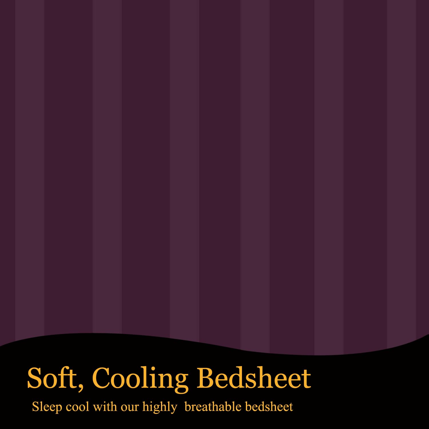 Breathable Single Size Flat Bedsheets With 1 Pillow Covers | 60 X 90 Inches, Wine | Wrinkle Resistant & Soft Skin Safe | 144 Thread Count