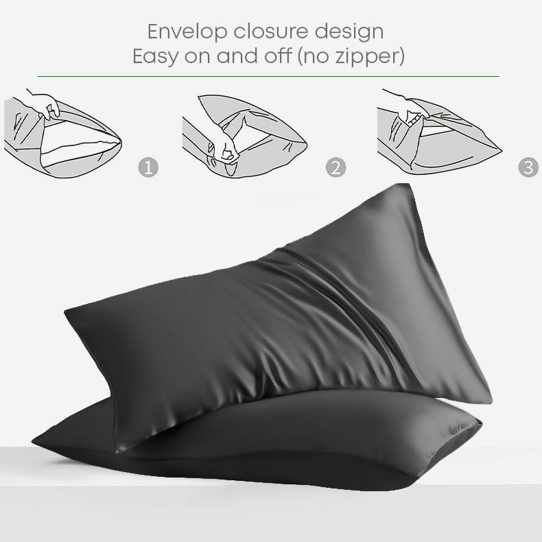 Elastic Fitted King Size Bedsheet With 2 Pillow Cover - 72 X 78 Inches, Charcoal Grey | 400 Thread Count Silky Soft | Naturally Soft, Breathable, & Skin-Friendly