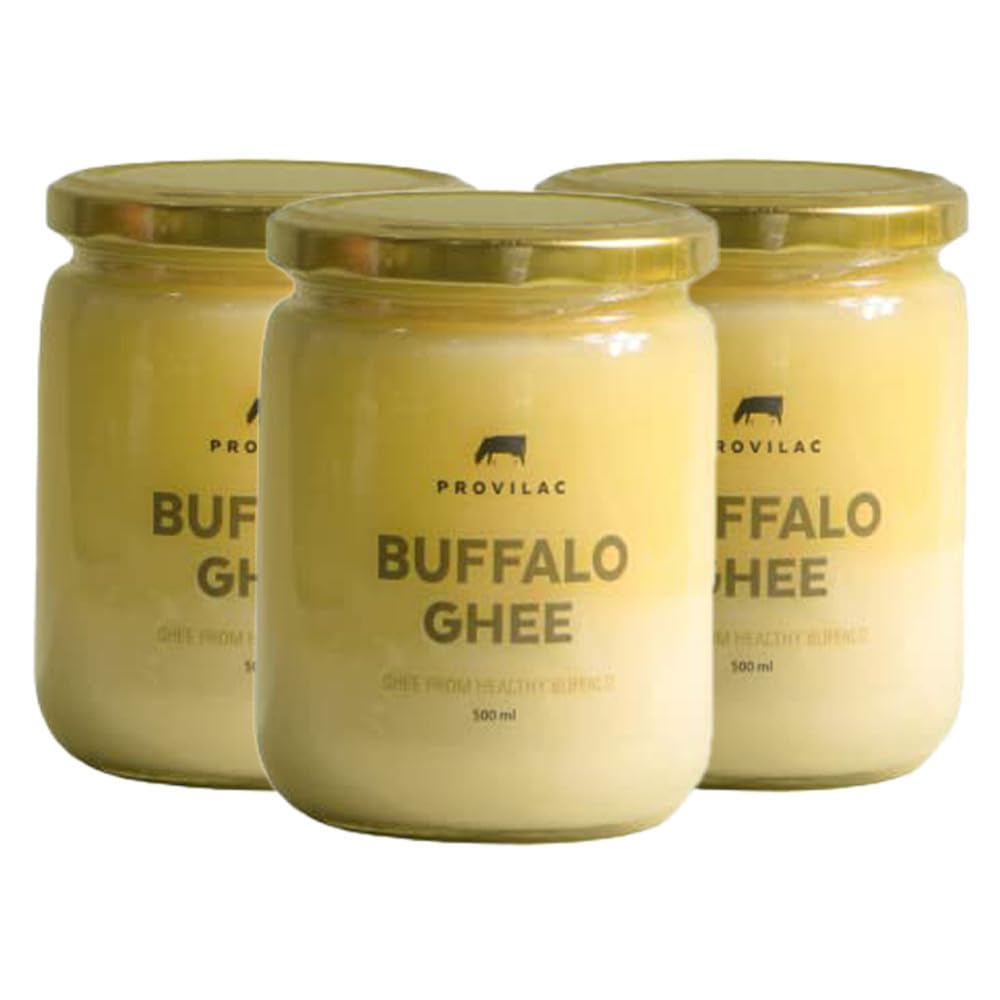 Natural Premium A2 Desi Cow Ghee By Provilac | Good Source Of Vitamin A, Delicious & Nutritious Healthy Desi Ghee Pulao | 1.5 Litre (500ml * 3) 50.7 Ounce | Jar Pack