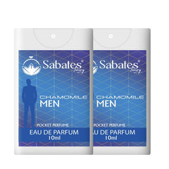 Sabates Chamomile Eau De Parfum For Men Each 10ml 0.3 Fl.oz Combo Of 2 | Long-lasting Refreshing Fragrance Fresh And Confident All-day