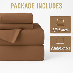 King Size Bedsheet With 2 Pillow Covers - 108 X 108 Inches, Chocolate | Wrinkle & Fade Resistant Bedding | Perfect For Homes, Hotels, Villas, Resorts & Guest Houses