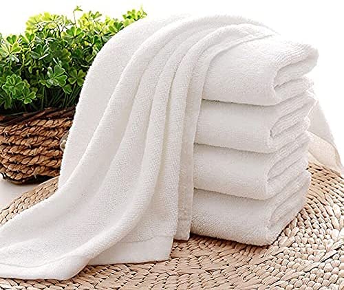 N G Products 100% Cotton Large Full Size White Bath Towels 300 Gsm | For Hotel & Spa, Super Soft Absorbent Antibacterial Towel (3 Piece)
