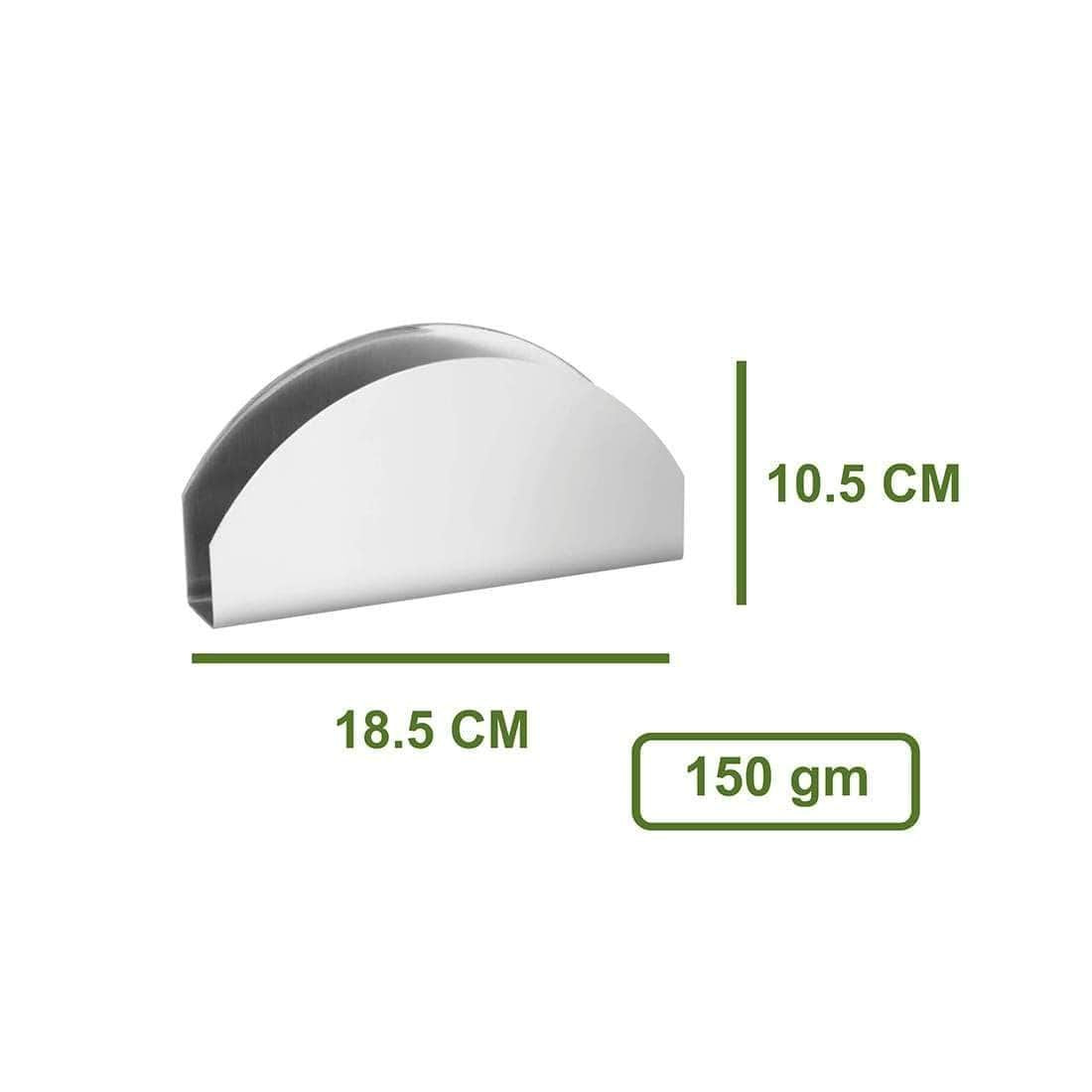 High Grade Stainless Steel Miro Napkin Holder, 18.5 Cm, Silver | Durable, Rust Free & Dishwasher Safe