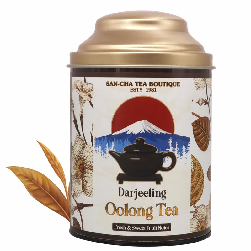 San-Cha Darjeeling Oolong Tea - 50gm, 1.7 Ounce | Improves Skin Health, Aids Weight Loss - Low Caffeine Loose Leaves Himalayan Tea | Fresh & Sweet Fruit Notes